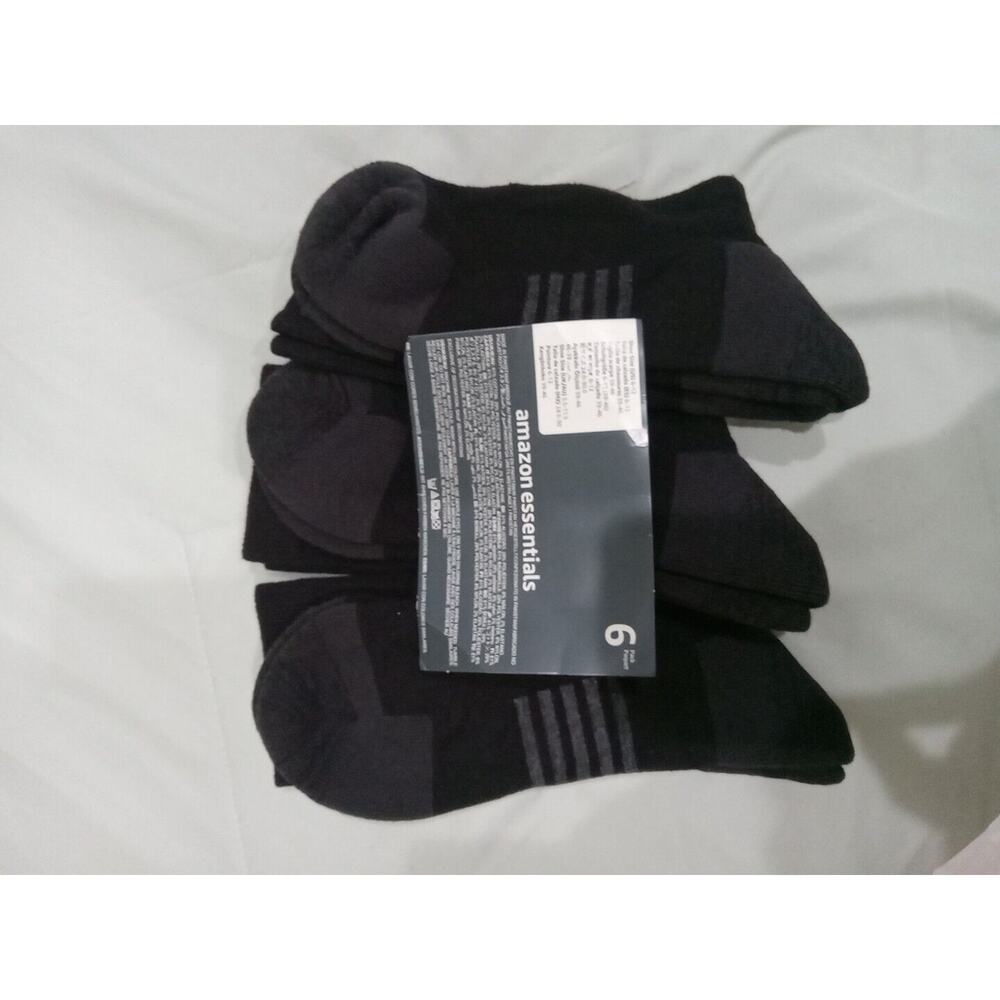 Amazon Essentals Men Socks 6 Packs Size 6-12